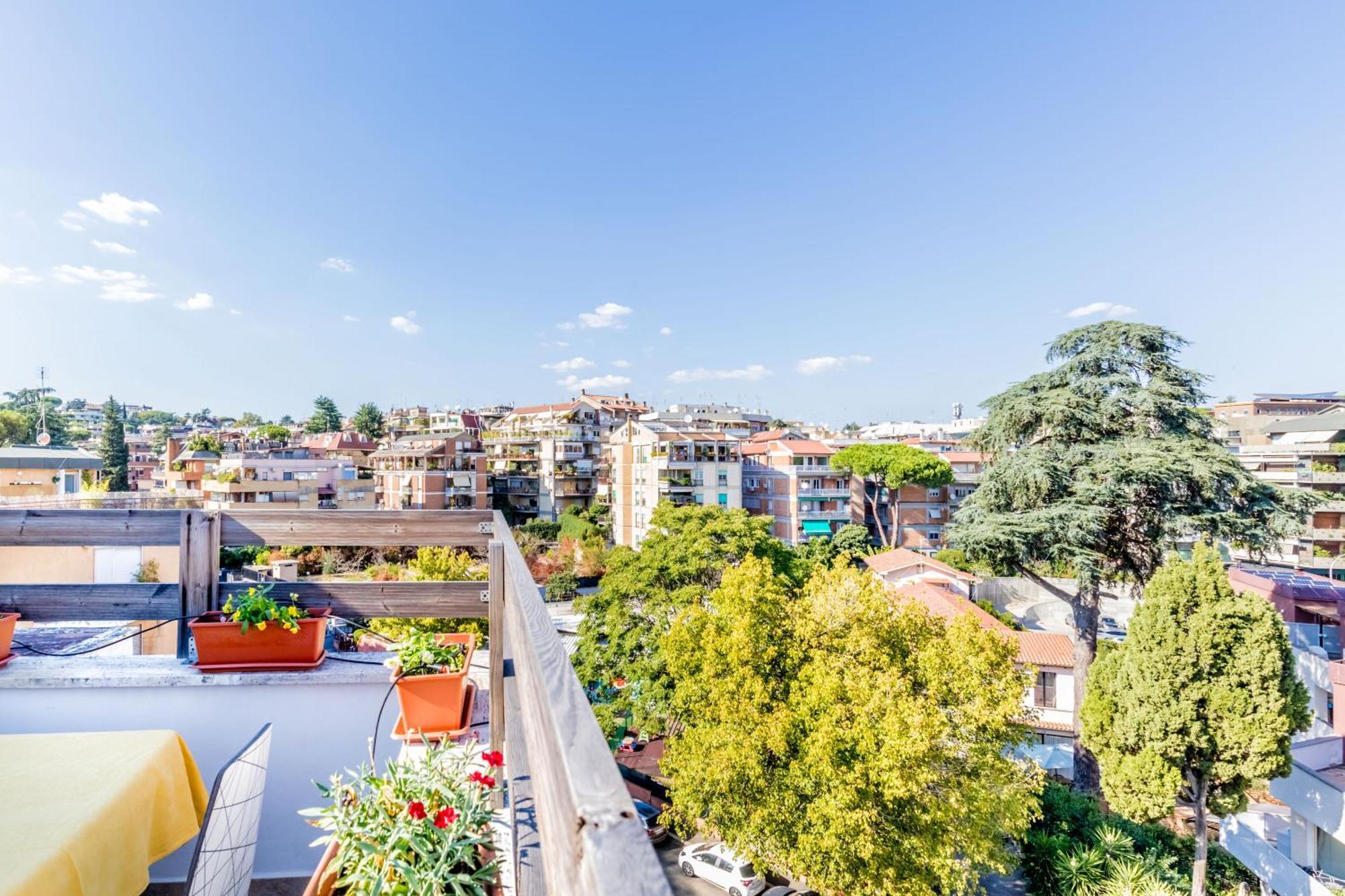 Attico Trilocale In Zona Farnesina Apartment Rome Bagian luar foto